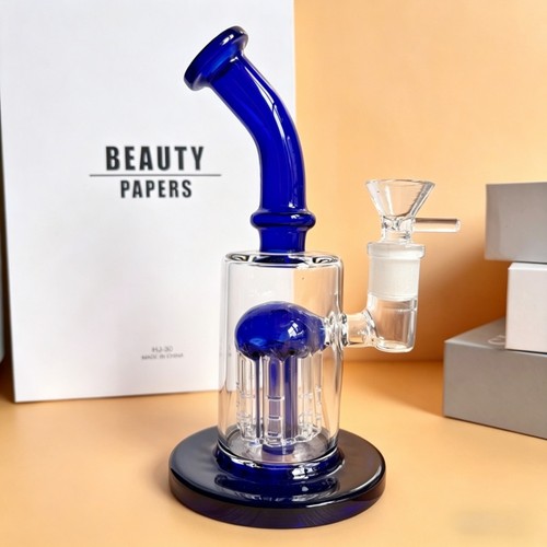 Heavy blue glass - blue, bong