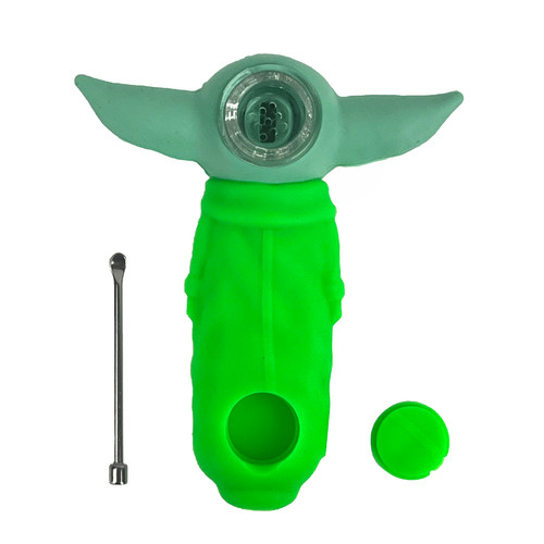 Baby yoda silicone - yoda, smoking