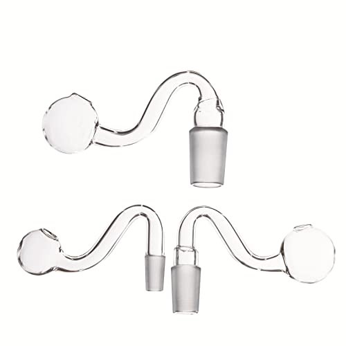 3pcs 18mm male glass bong - male,