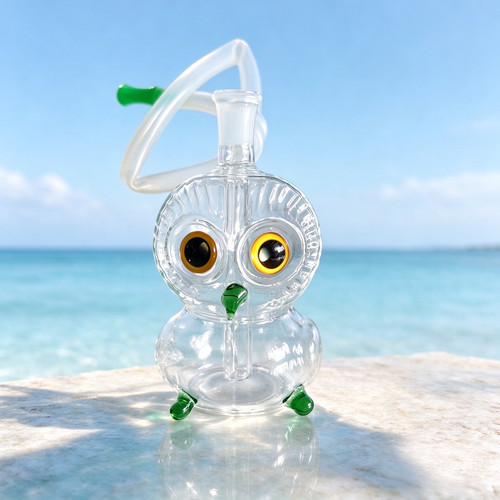 Mini owl glass bong smoking - 4",