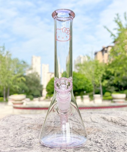 Glass bong beaker pink - glass,