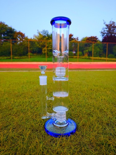 Blue glass bong - 12",