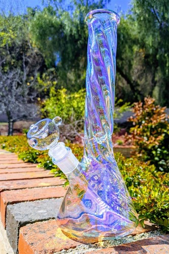 Glass bong rainbow twist - 12",