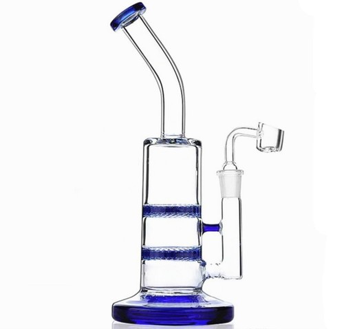 Rora 8inch glass bong - glass, blue